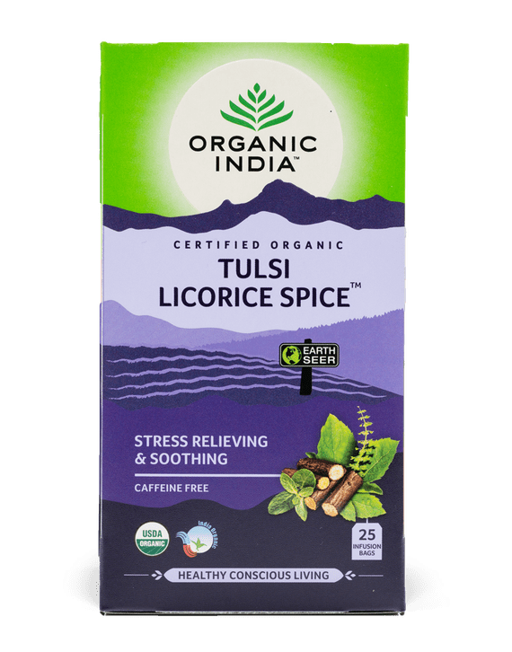 Organic India Certified Organic Tulsi Licorice Spice Tea (25 Bags)